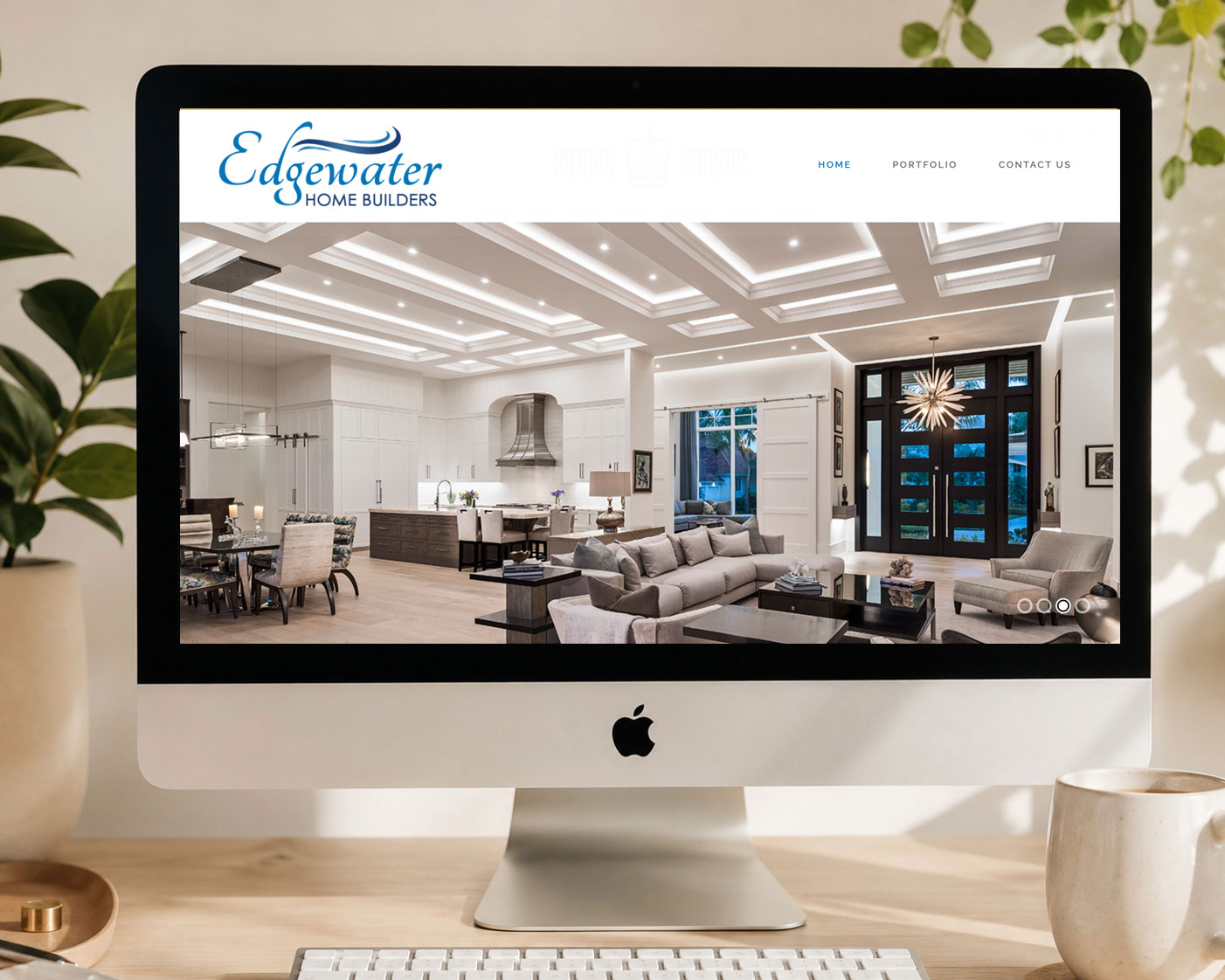 Image of monitor with Studio 239 Design Shopify website on screen