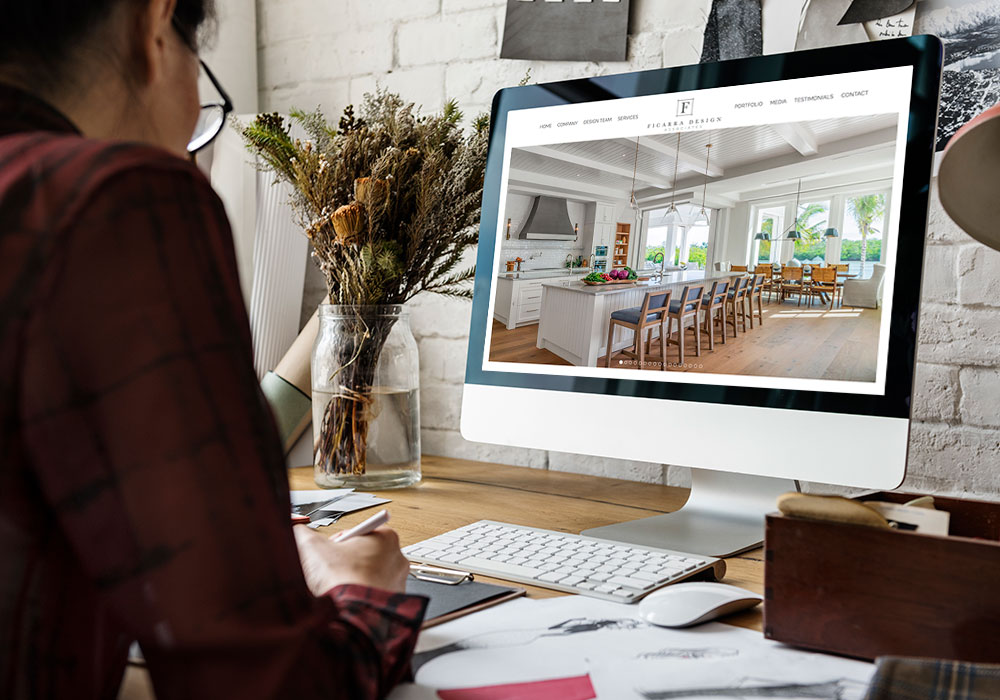image of web designer working