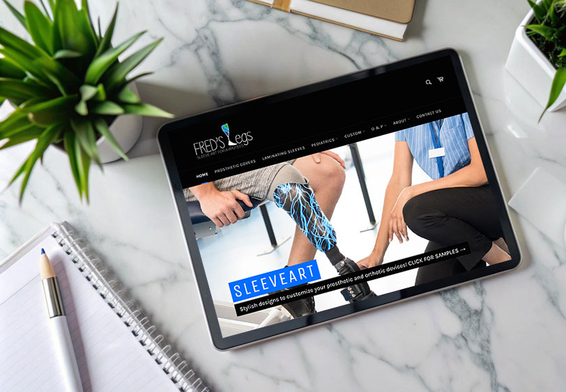 image of ipad with a Studio 239 Design Shopify website displayed