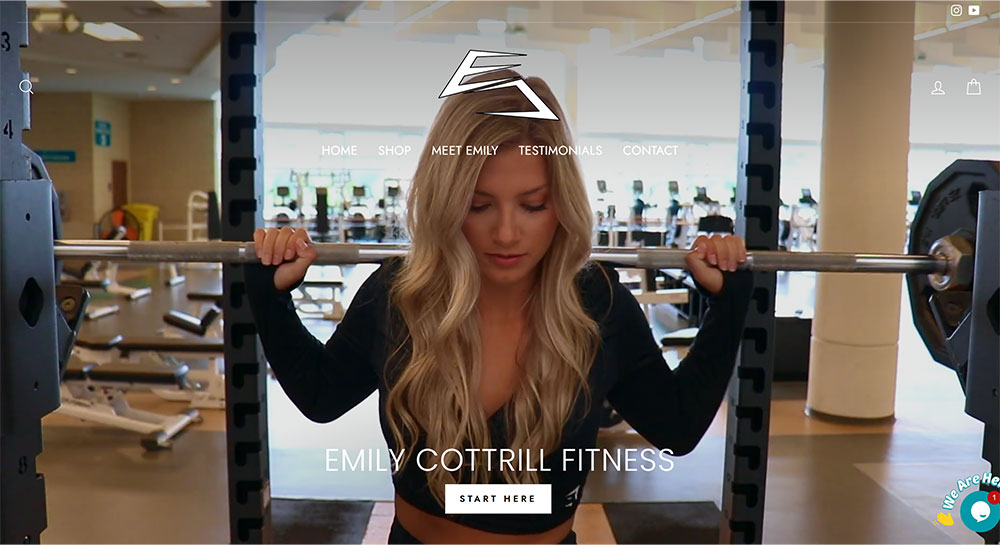 Emily Cottrill Fitness Shopify website