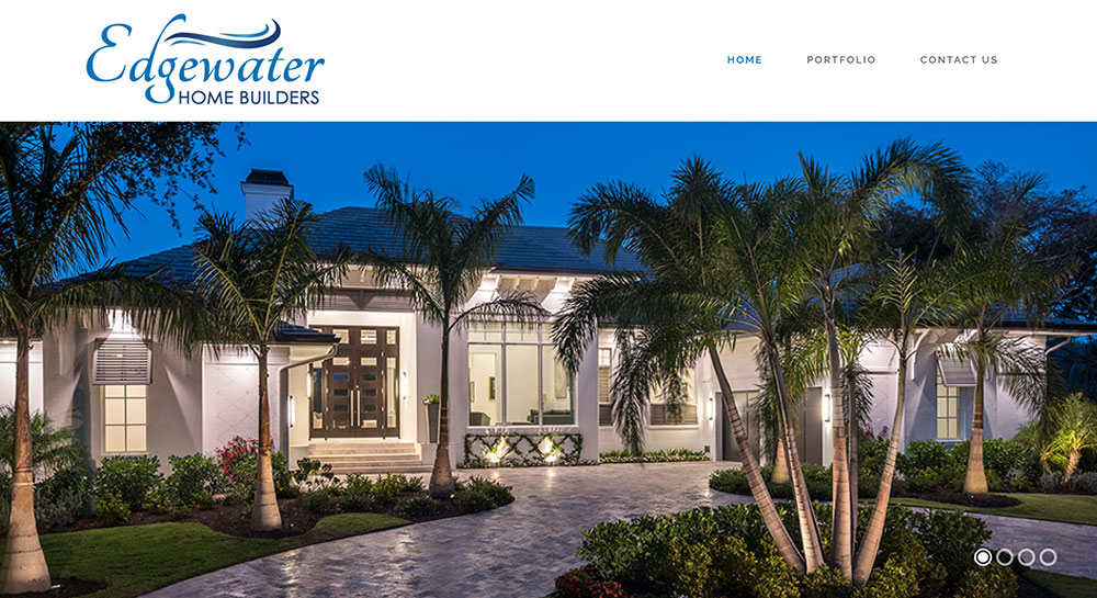 Edgewater Home Builders Naples Shopify website